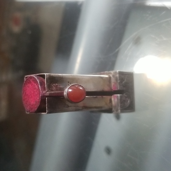 Vintage Silver Hand Etched Lipstick Compact - Picture 11 of 11